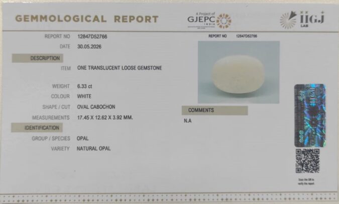 OPAL 6.33 Ct. OPAL 6.33 Ct.