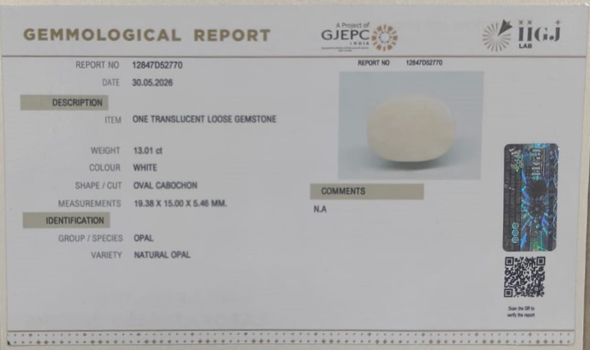 OPAL 13.01 Ct. OPAL 13.01 Ct.