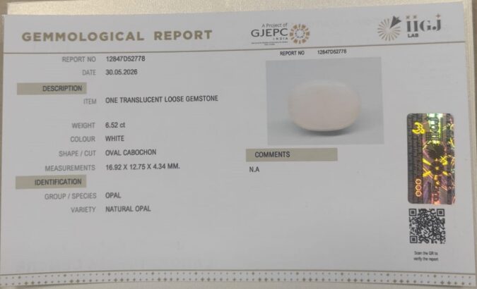 OPAL 6.52 Ct. OPAL 6.52 Ct.