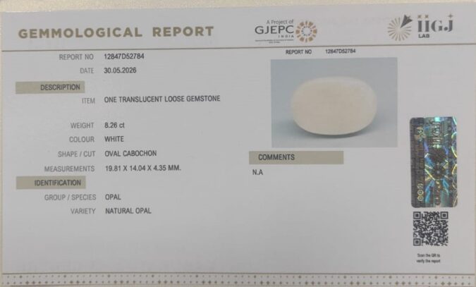 OPAL 8.26 Ct.
