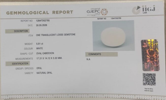 OPAL 5.81 Ct.