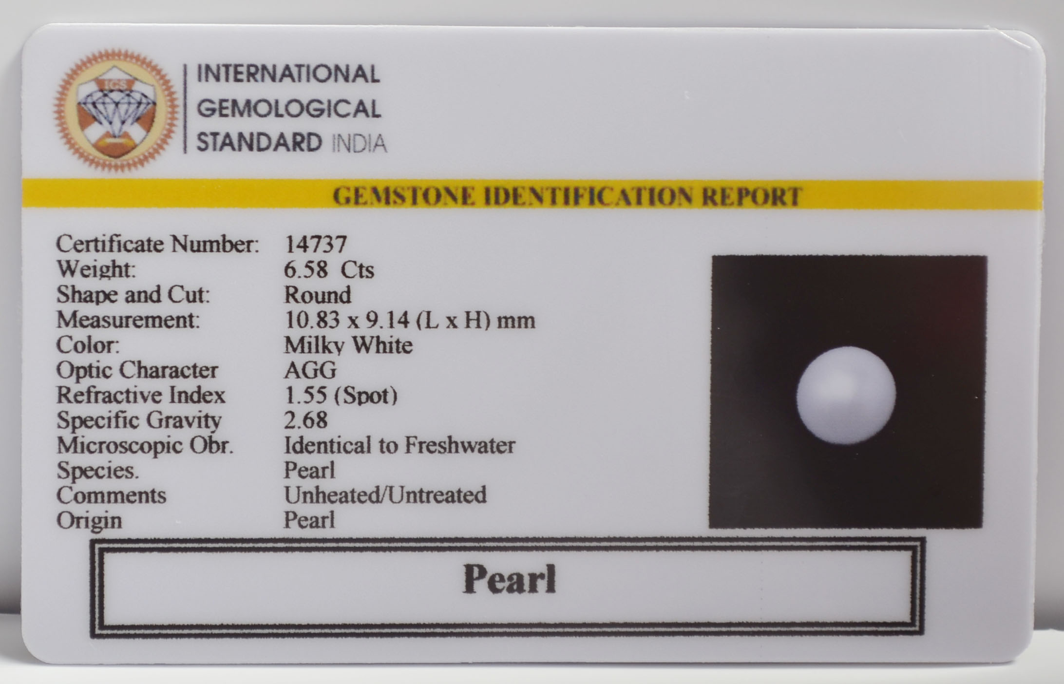 PRL7218G 2 PEARL 6.58 Ct.