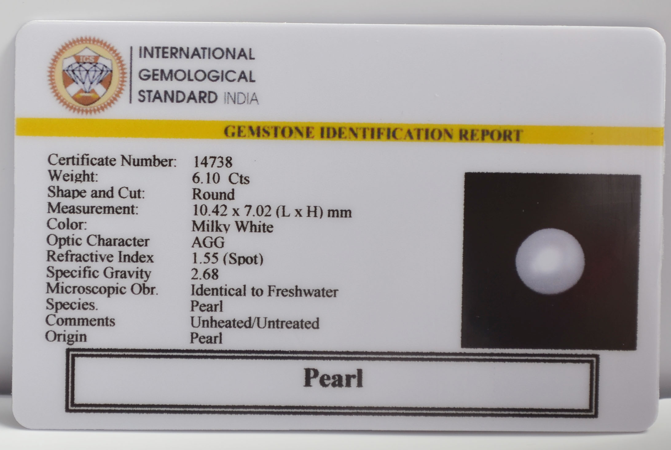 PEARL 6.1 Ct. 3 PRL7219G 2 PEARL 6.1 Ct.