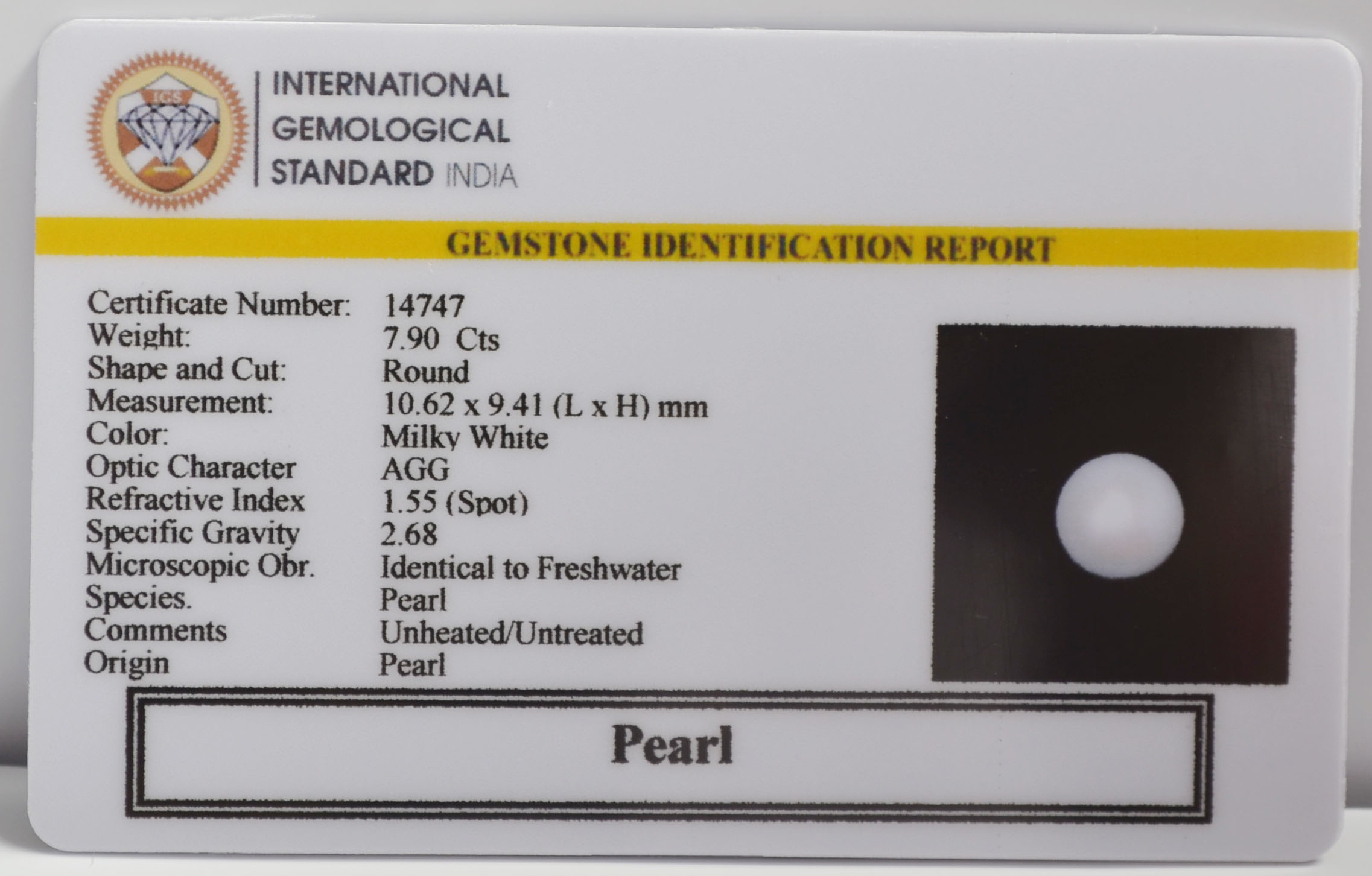 PRL7220G 2 PEARL 7.9 Ct.
