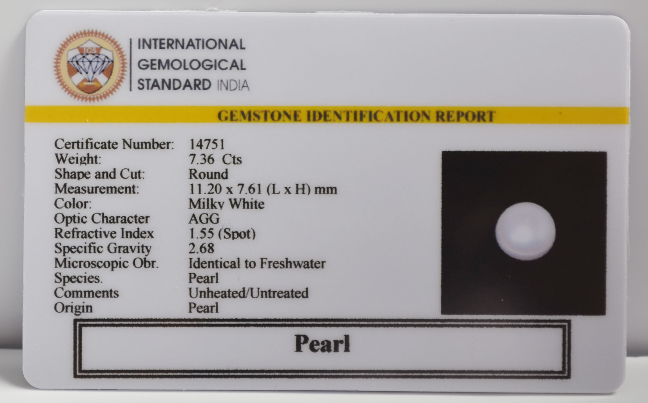 PEARL 7.36 Ct. 3 PRL7221G 2 PEARL 7.36 Ct.