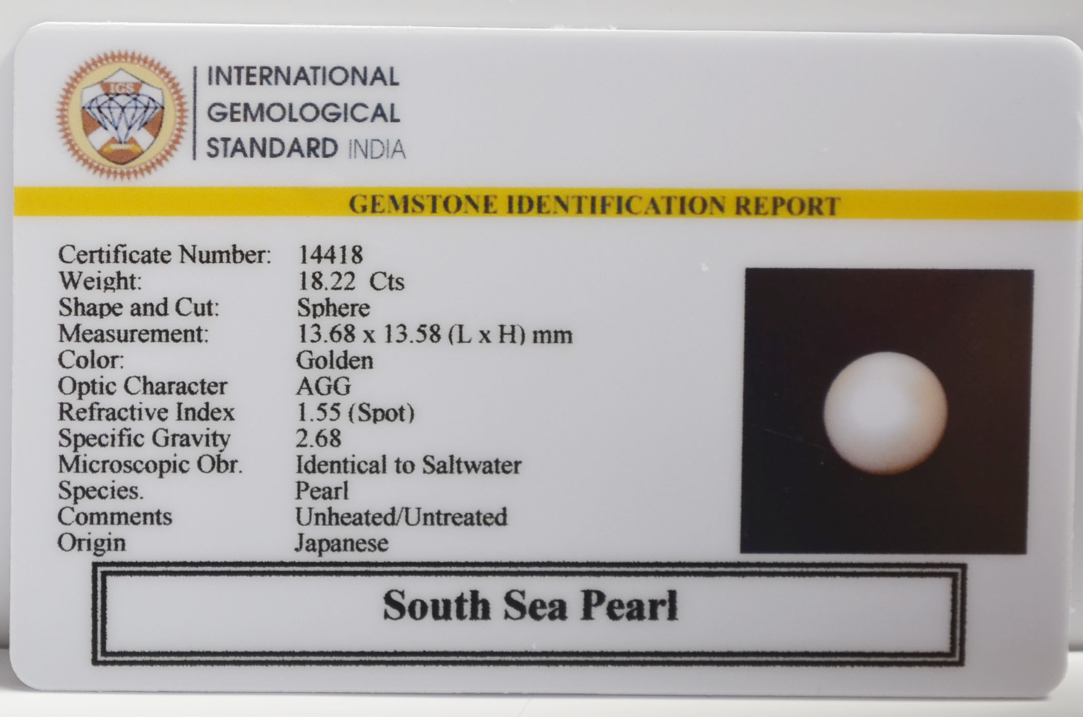 PRL7426K 2 SOUTH SEA PEARL 18.22 Ct.