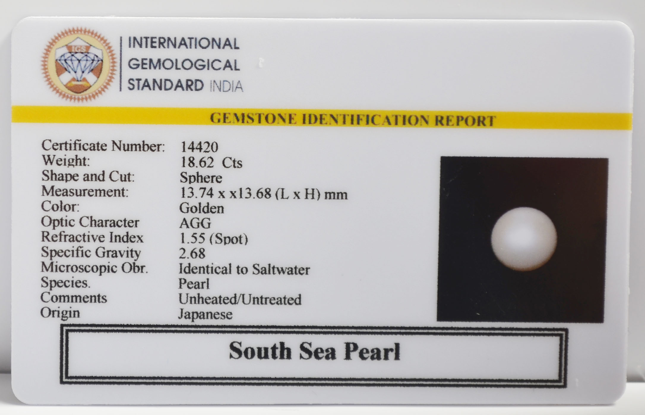 PRL7427K 2 SOUTH SEA PEARL 18.62 Ct.