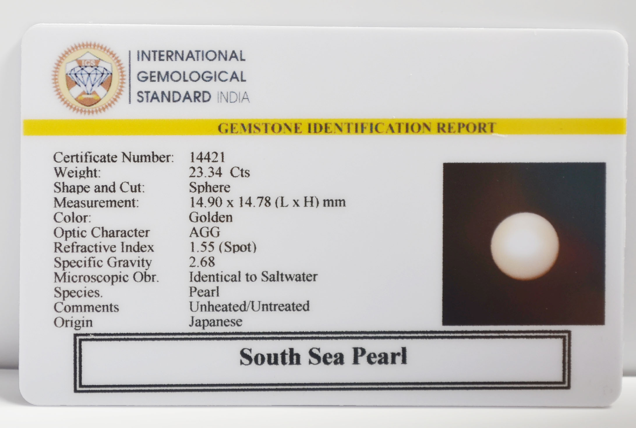 PRL7428K 2 SOUTH SEA PEARL 23.34 Ct.