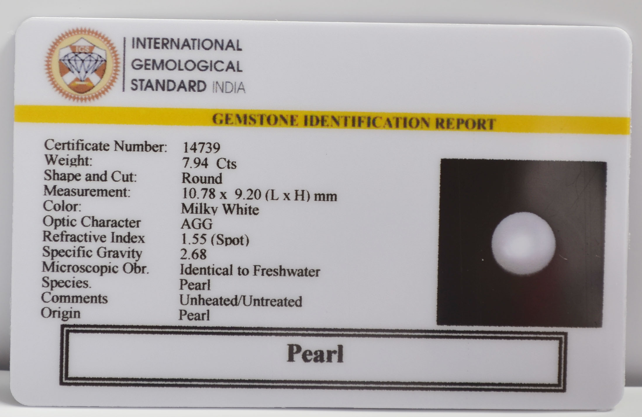 PRL7431K 2 PEARL 7.94 Ct.