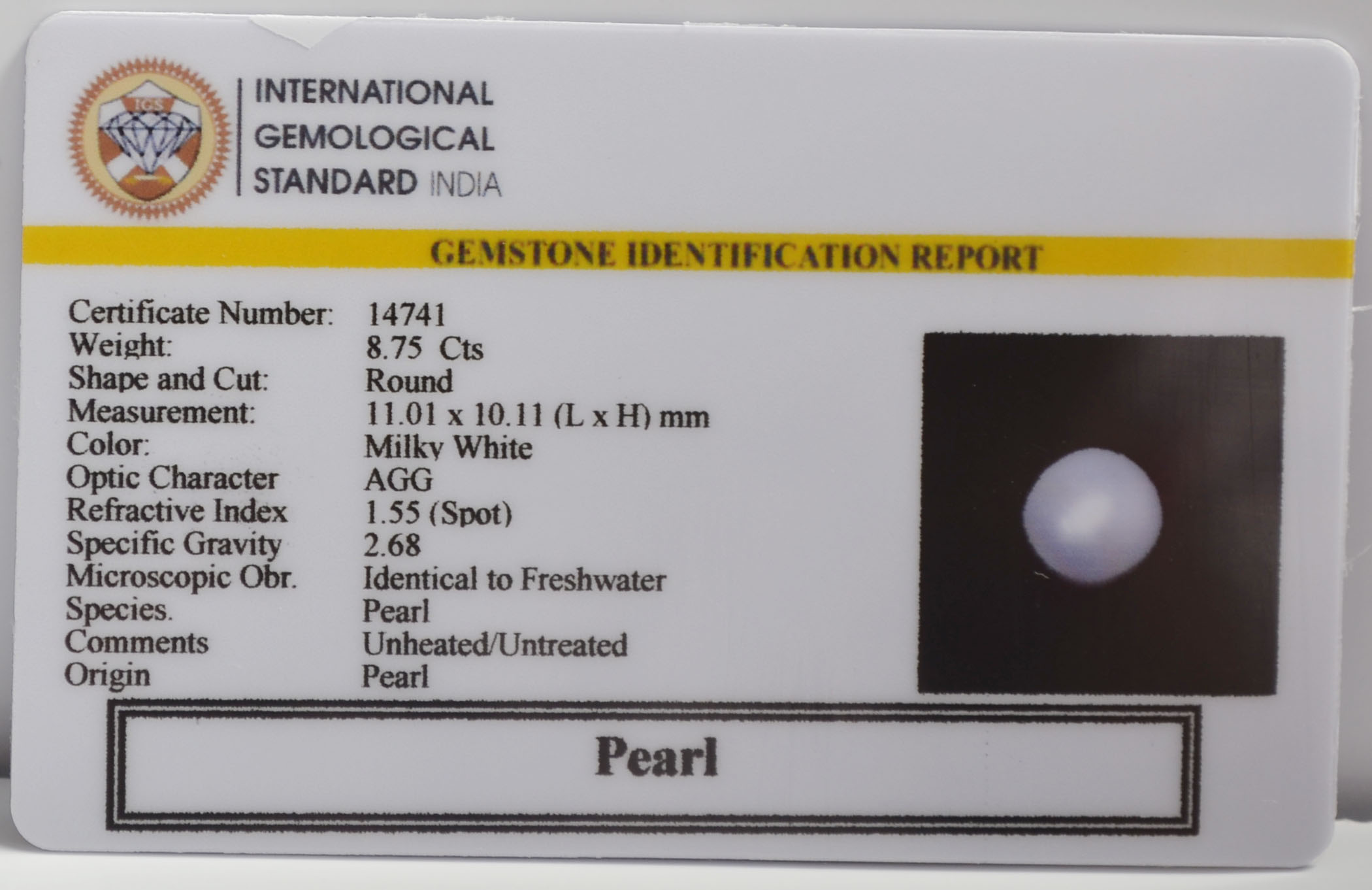 PEARL 8.75 Ct. 3 PRL7433K 2 PEARL 8.75 Ct.