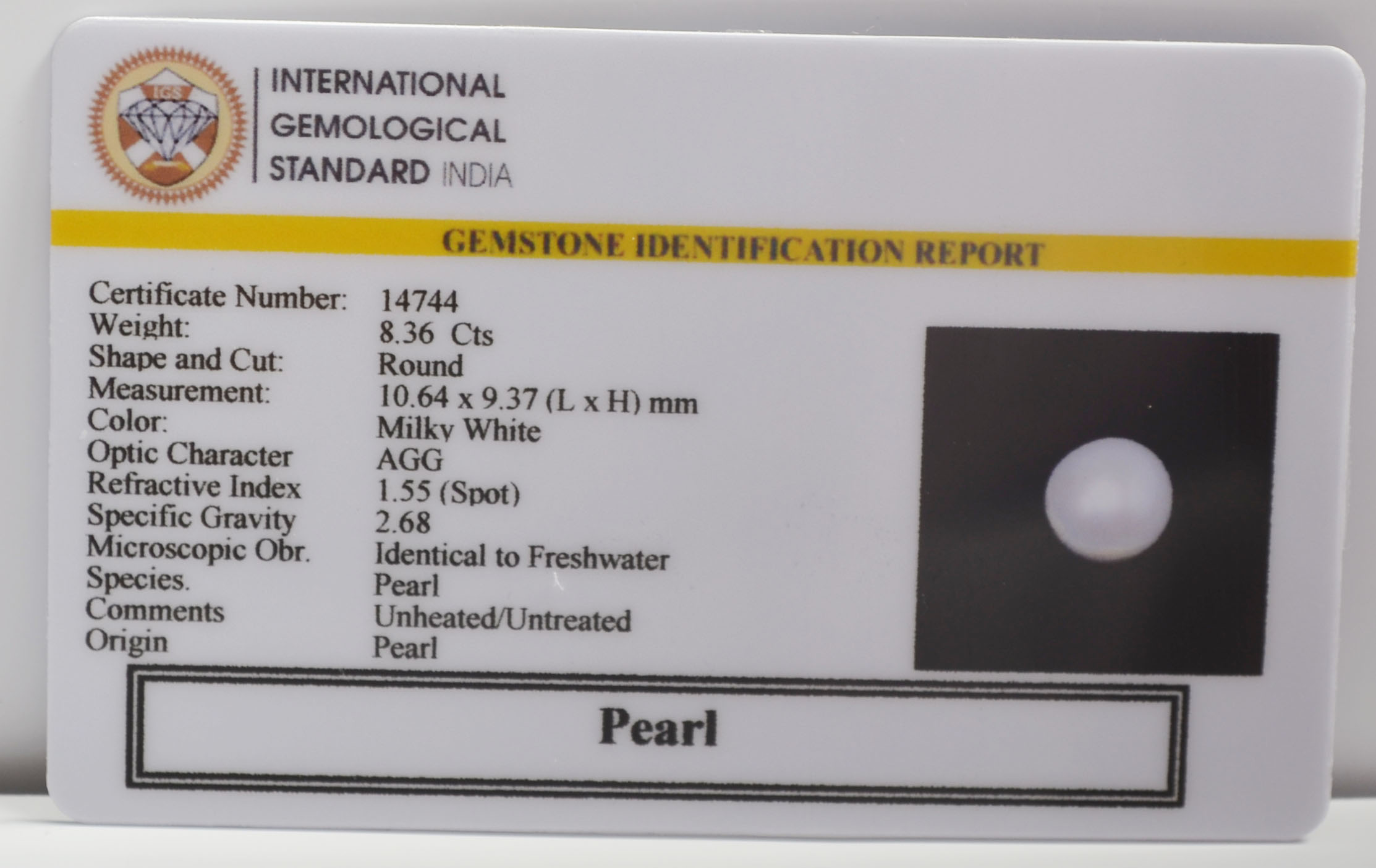 PRL7436K 2 PEARL 8.36 Ct.