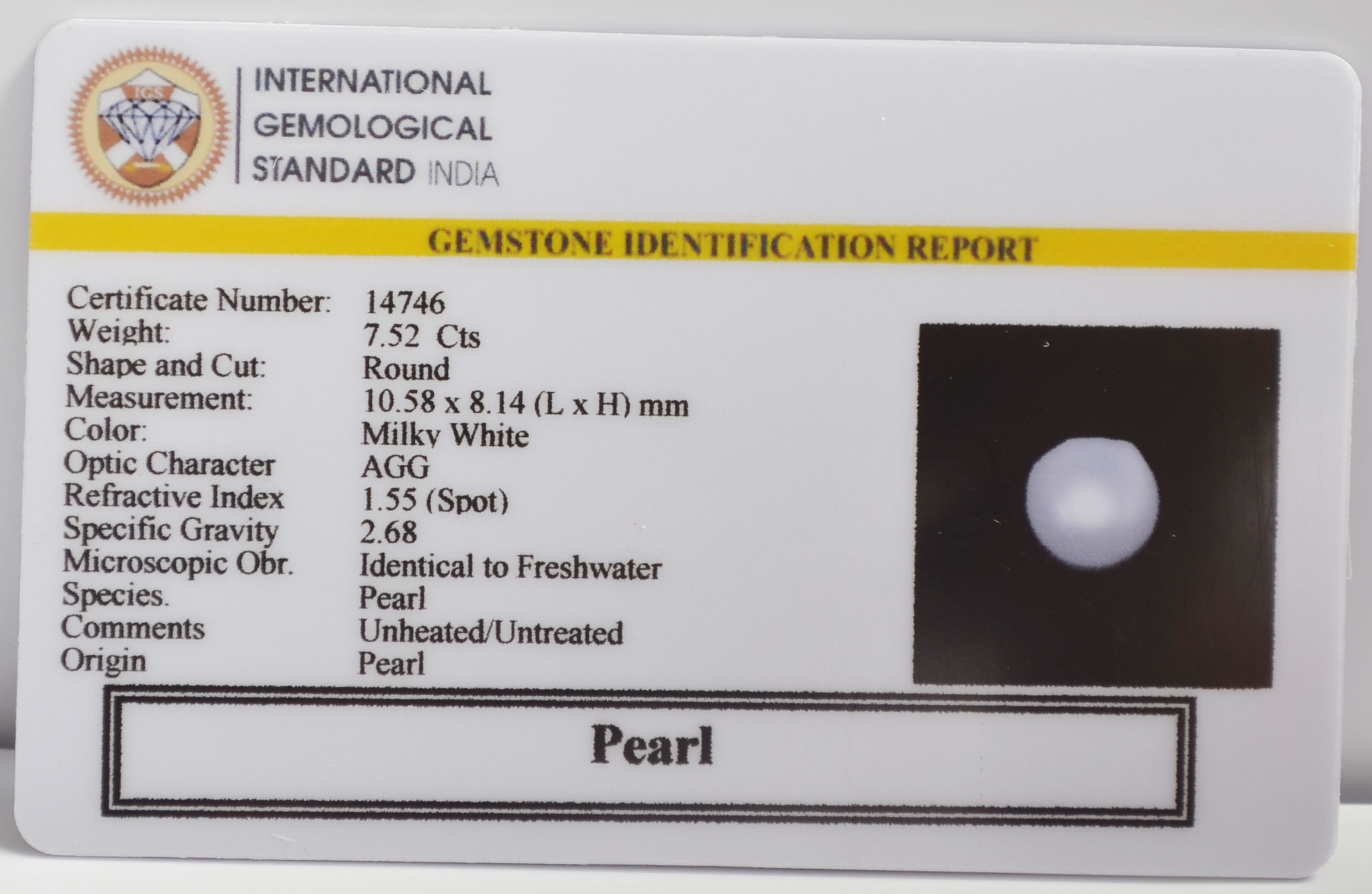 PRL7438K 2 PEARL 7.52 Ct.