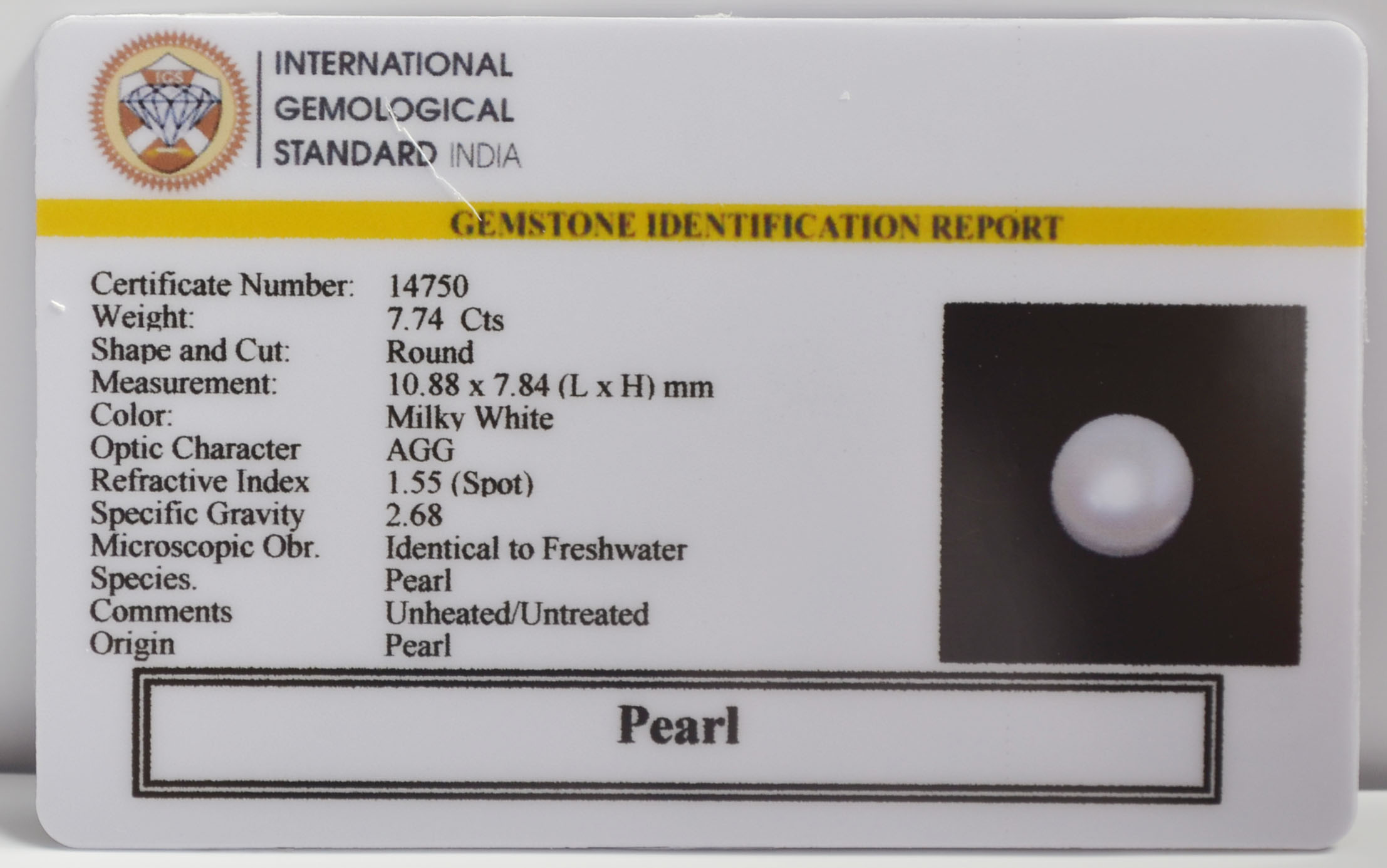 PEARL 7.74 Ct. 3 PRL7441K 2 PEARL 7.74 Ct.