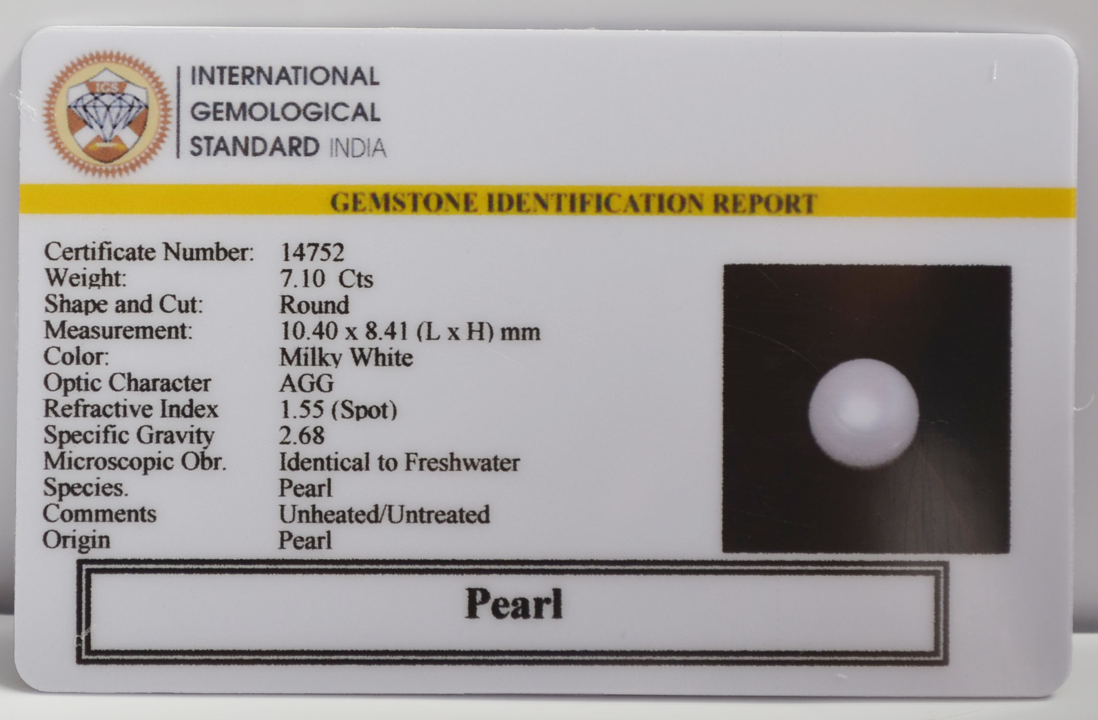 PRL7442K 2 PEARL 7.1 Ct.