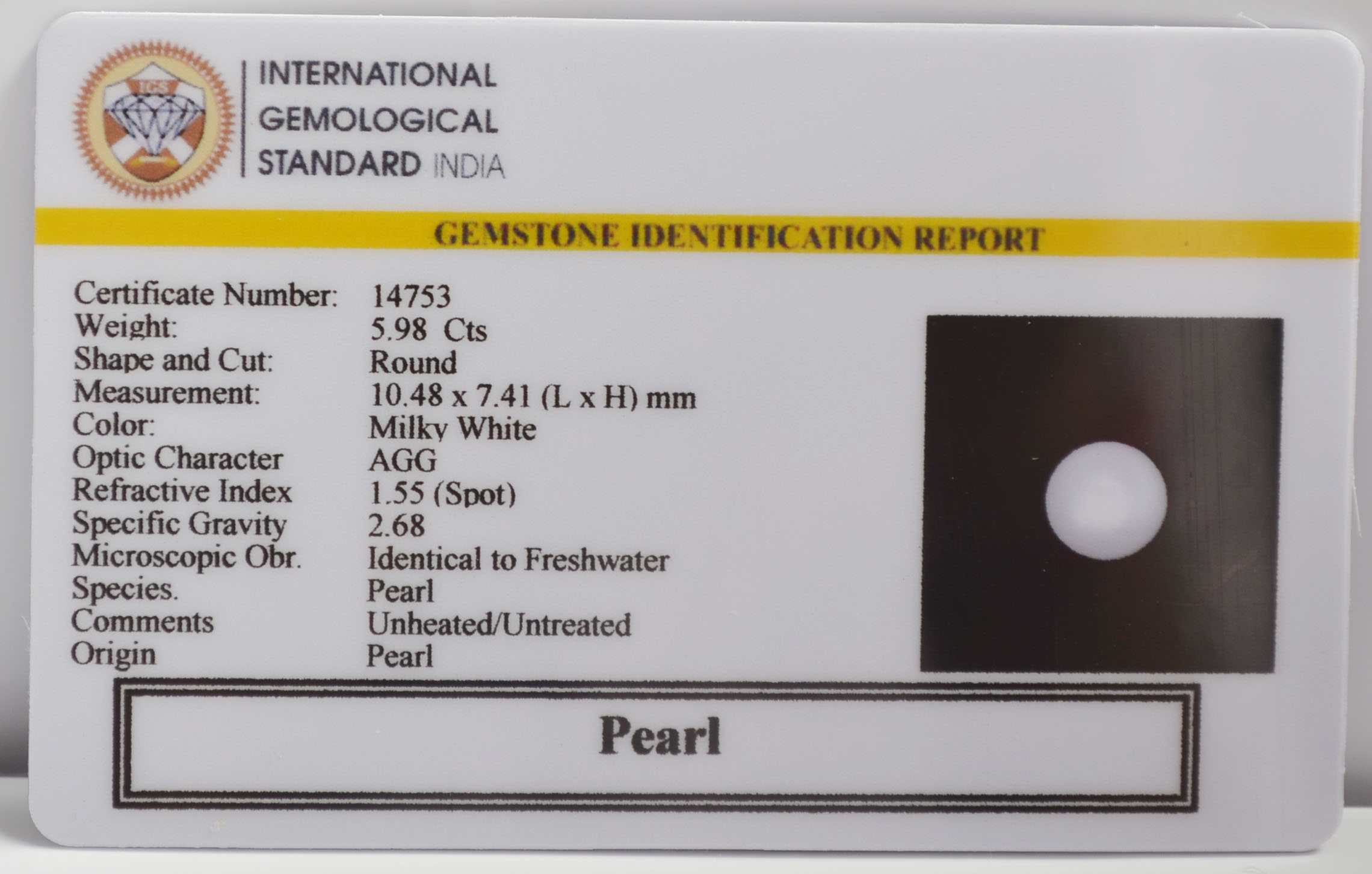PRL7443K 2 PEARL 5.98 Ct.