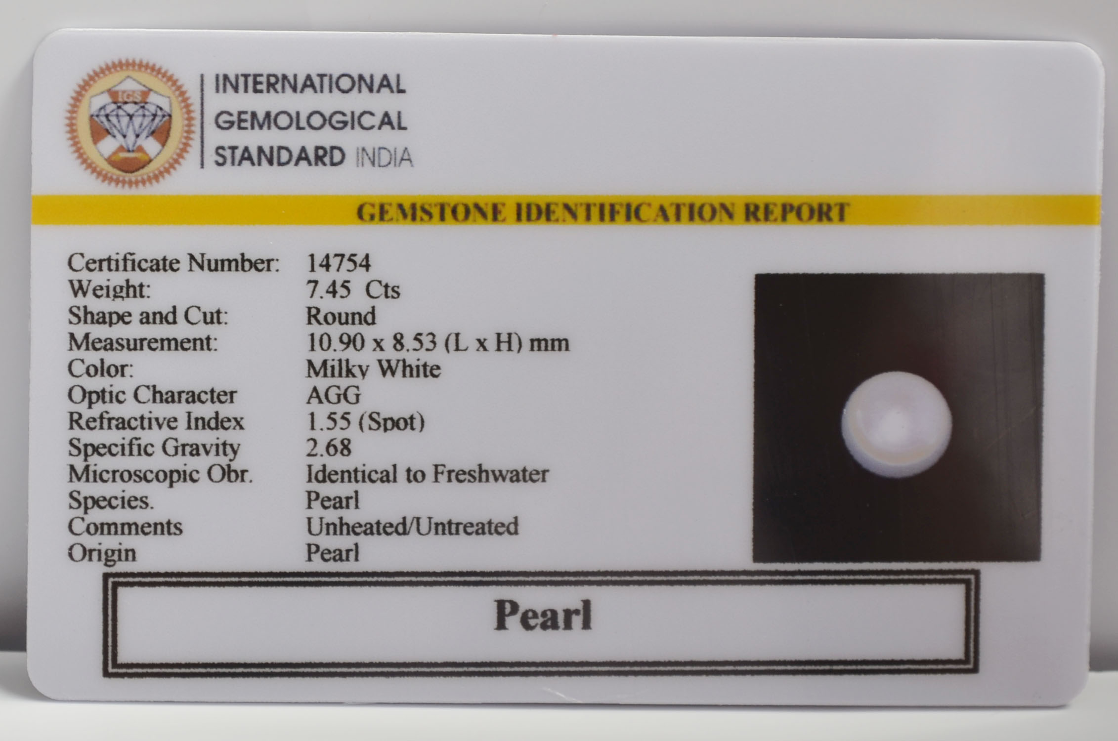 PRL7444K 2 PEARL 7.45 Ct.