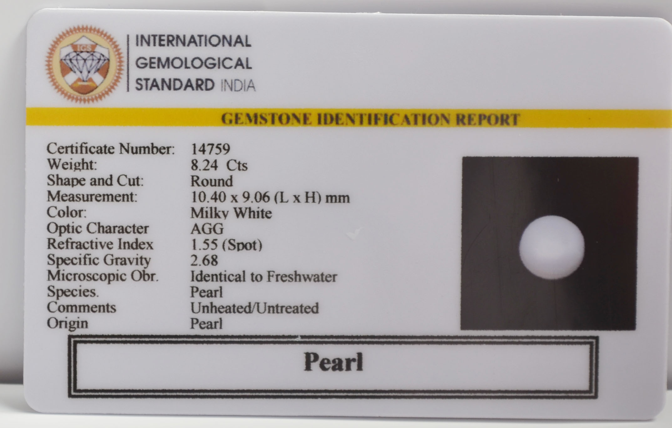 PRL7448K 2 PEARL 8.24 Ct.