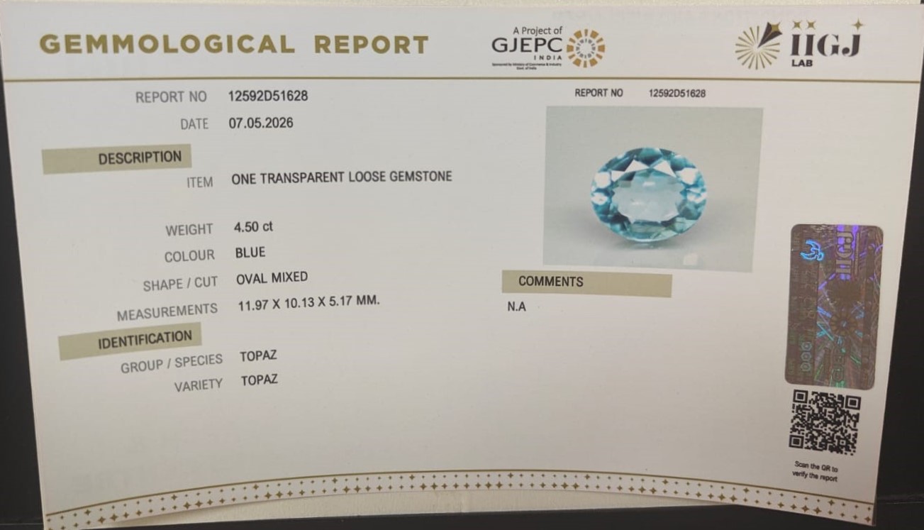 TPZ1440K 2 BLUE TOPAZ 4.5 Ct.