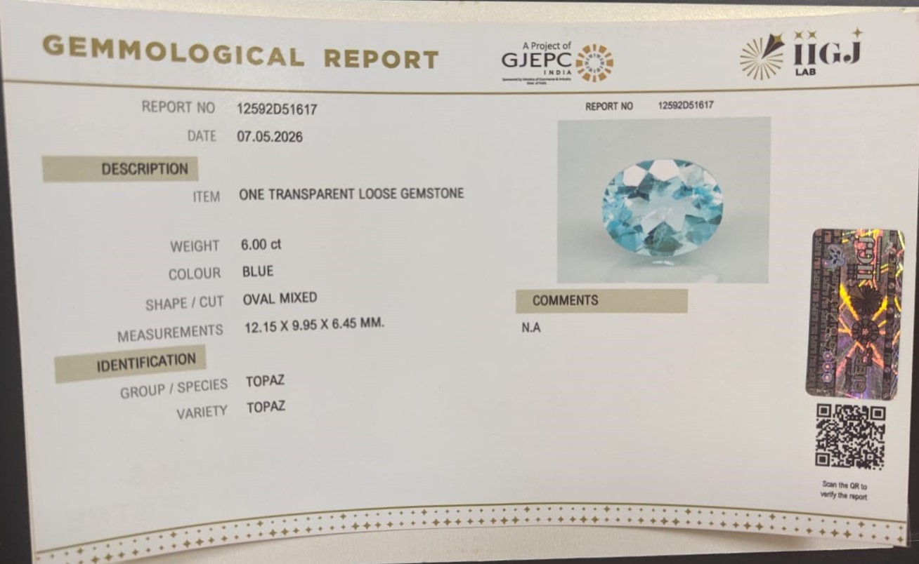 TPZ1448G 2 BLUE TOPAZ 6 Ct.