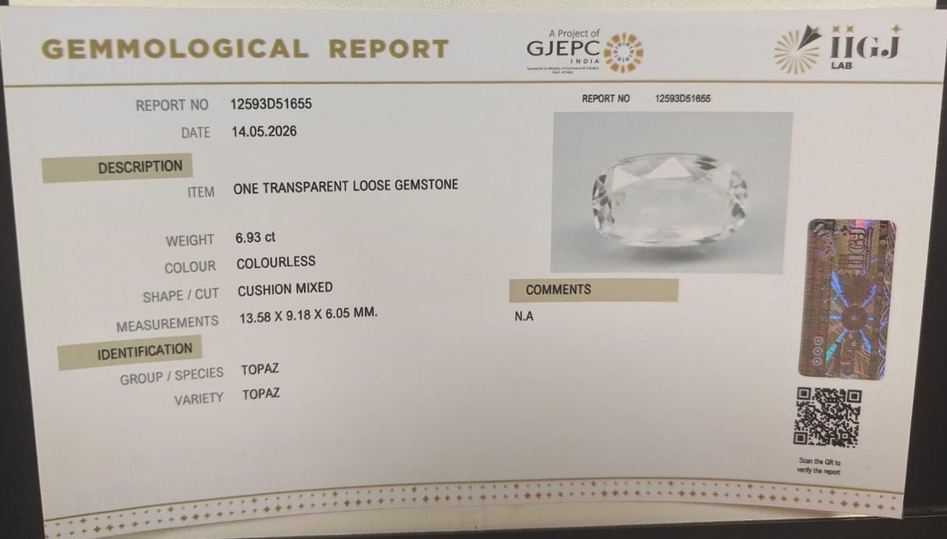 TOPAZ 6.93 Ct. 3 TPZ1459G 2 TOPAZ 6.93 Ct.
