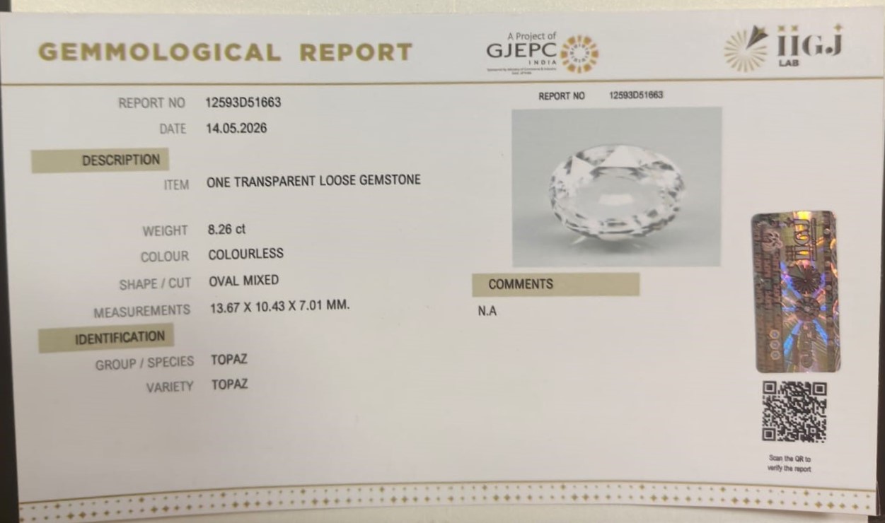 TOPAZ 8.26 Ct. 3 TPZ1461G 2 TOPAZ 8.26 Ct.