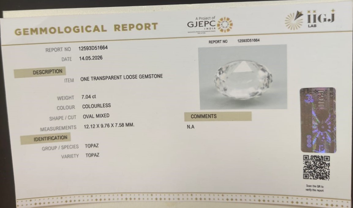 TOPAZ 7.04 Ct. 3 TPZ1467K 2 TOPAZ 7.04 Ct.