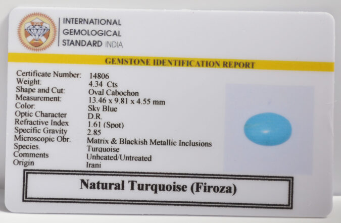 TURQUOISE 4.34 Ct.