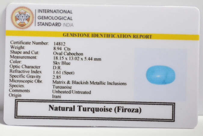 TURQUOISE 8.94 Ct.