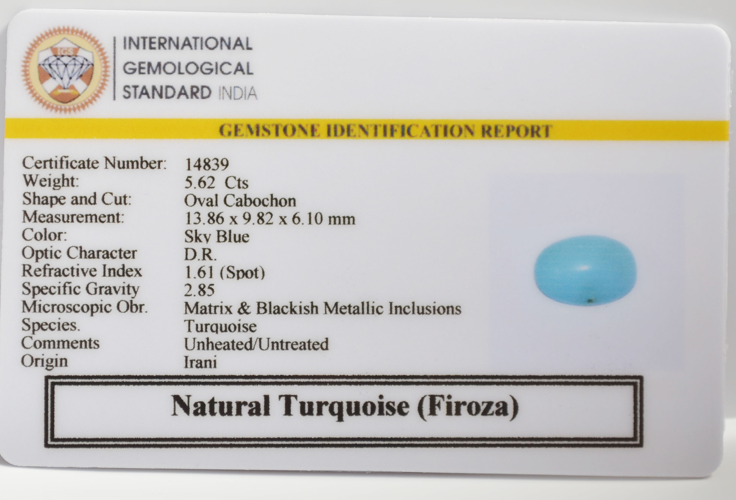 TUR2979K 2 TURQUOISE 5.62 Ct.