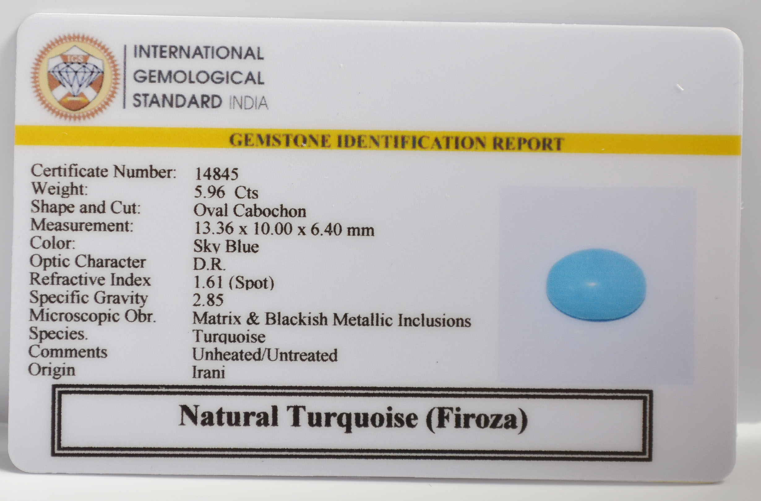 TUR2985K 2 TURQUOISE 5.96 Ct.