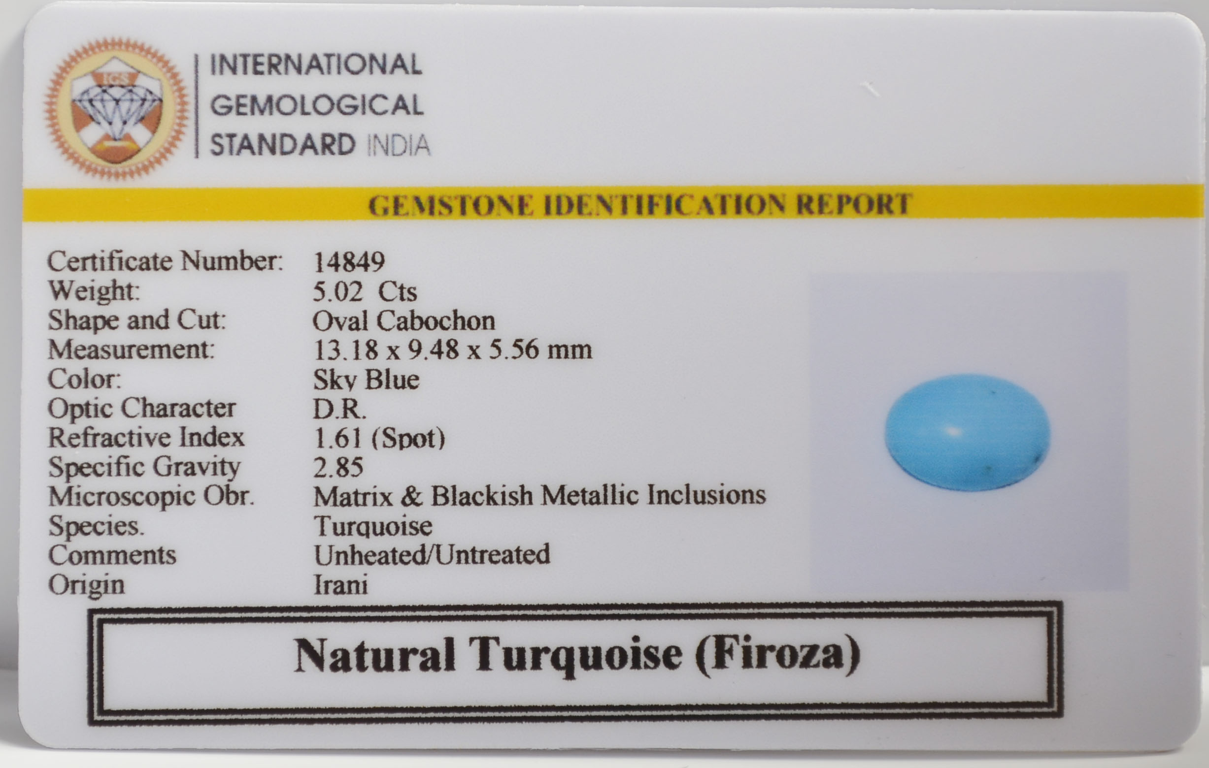 TUR2988K 2 TURQUOISE 5.02 Ct.