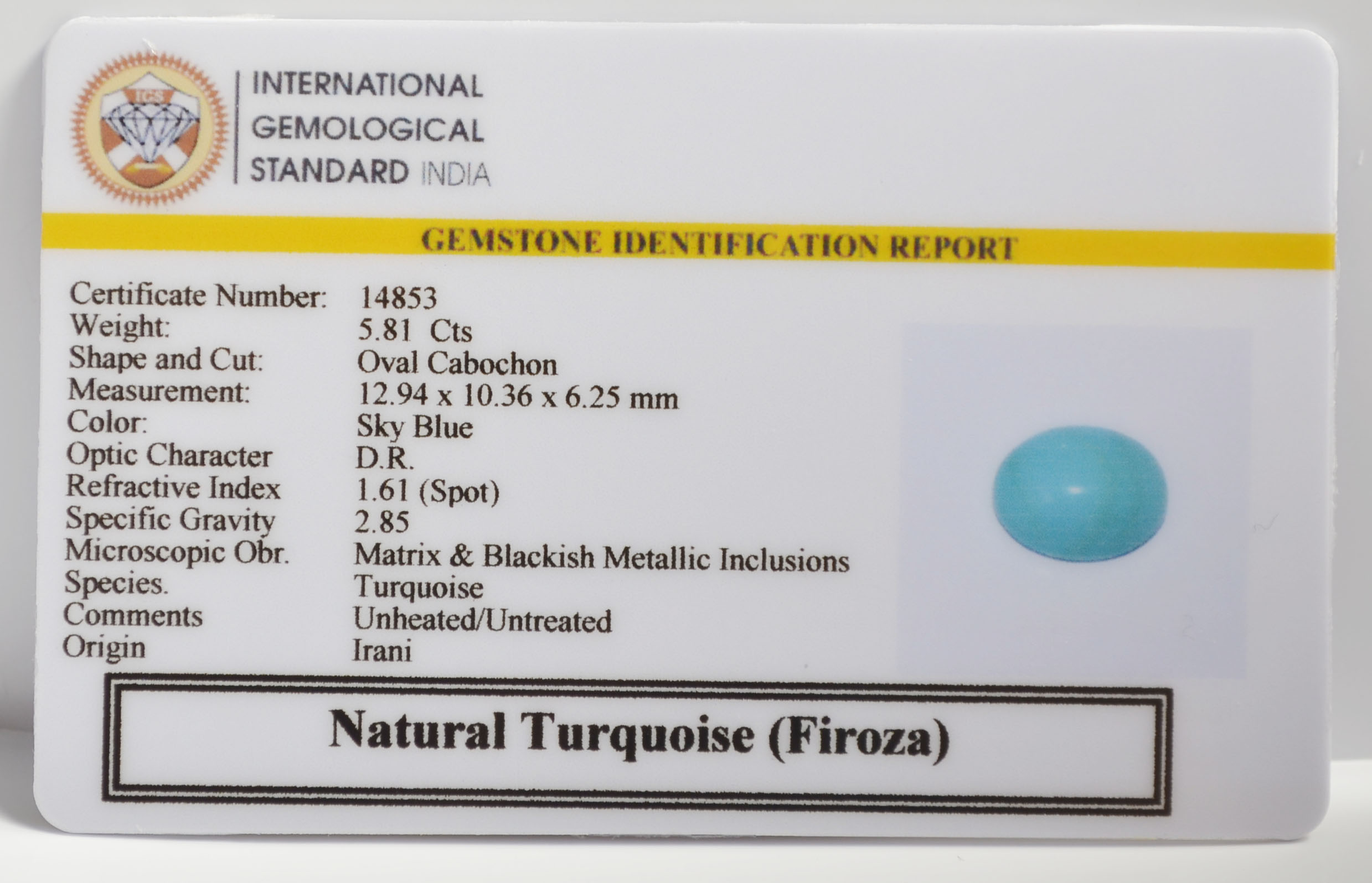 TUR2992K 2 TURQUOISE 5.81 Ct.