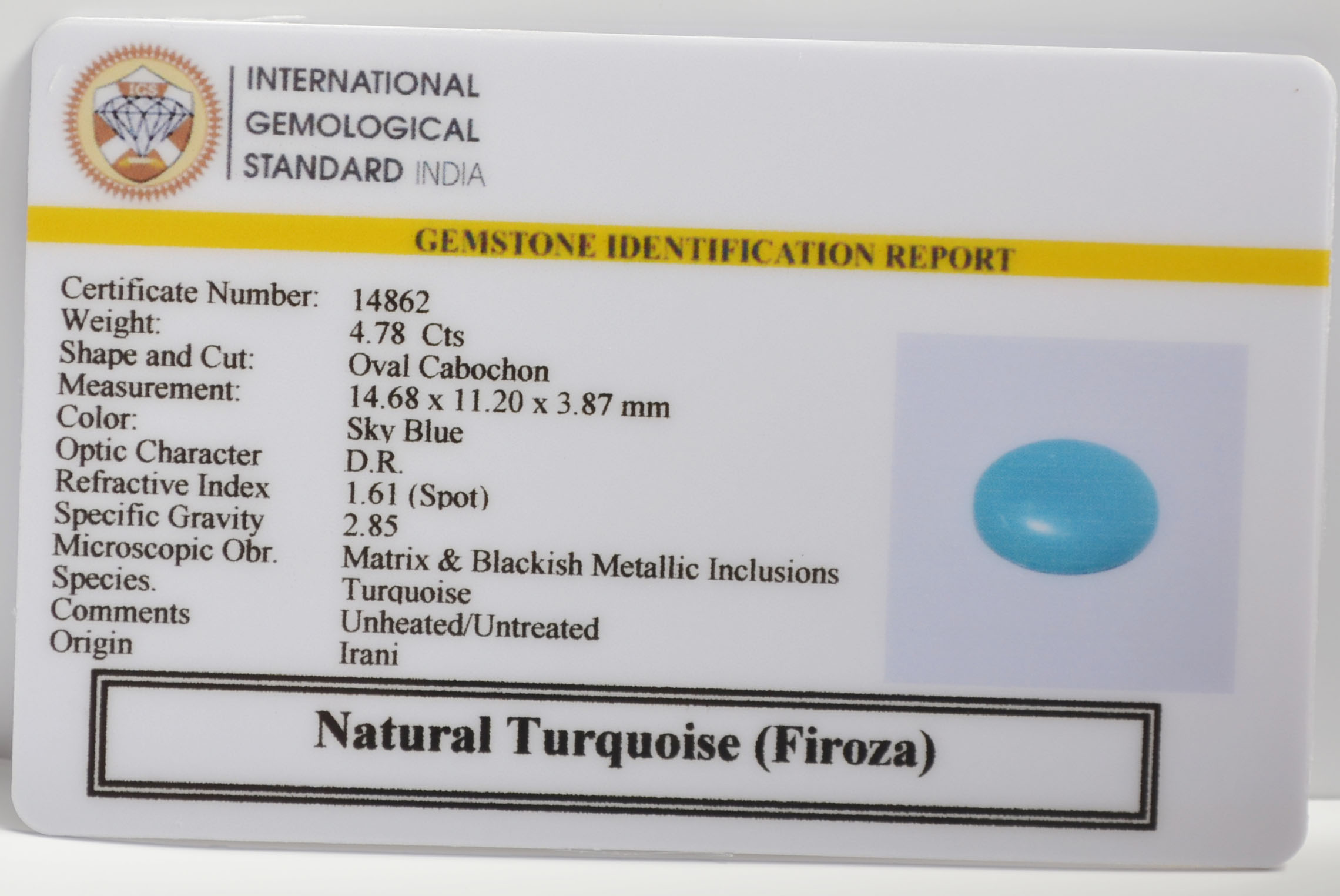 TUR2998K 2 TURQUOISE 4.78 Ct.