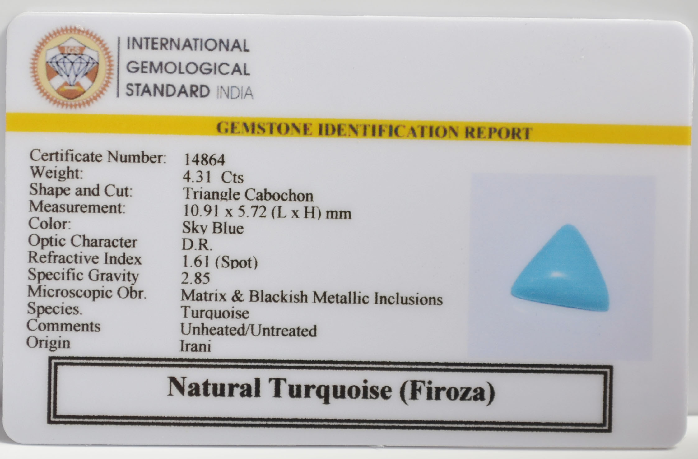 TUR3000K 2 TURQUOISE 4.31 Ct.