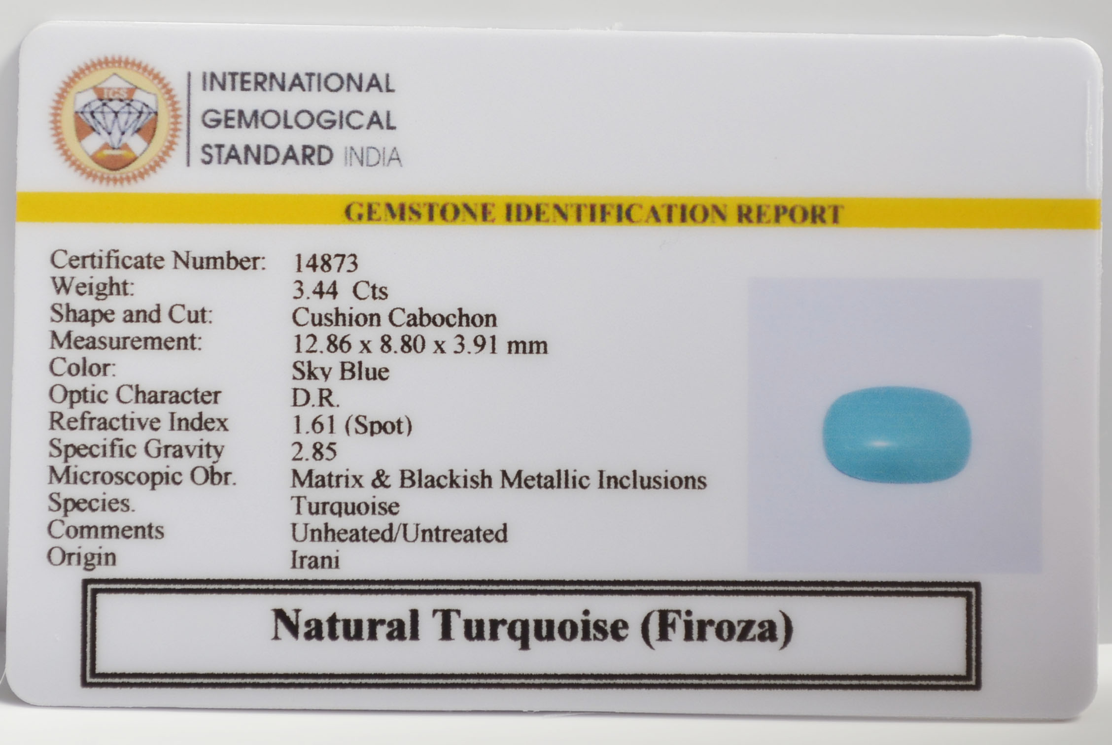 TUR3006K 2 TURQUOISE 3.44 Ct.