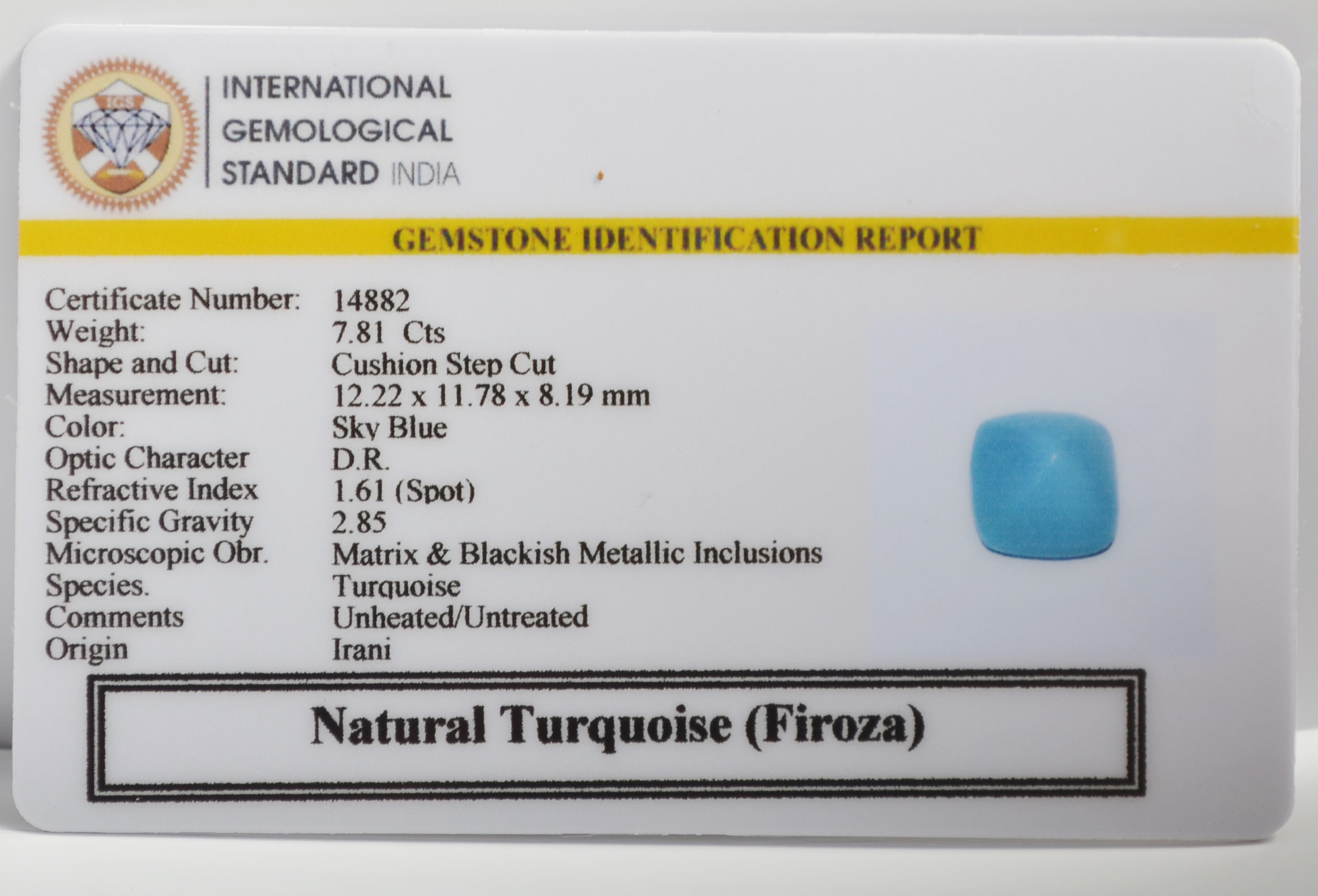 TUR3011K 2 TURQUOISE 7.81 Ct.