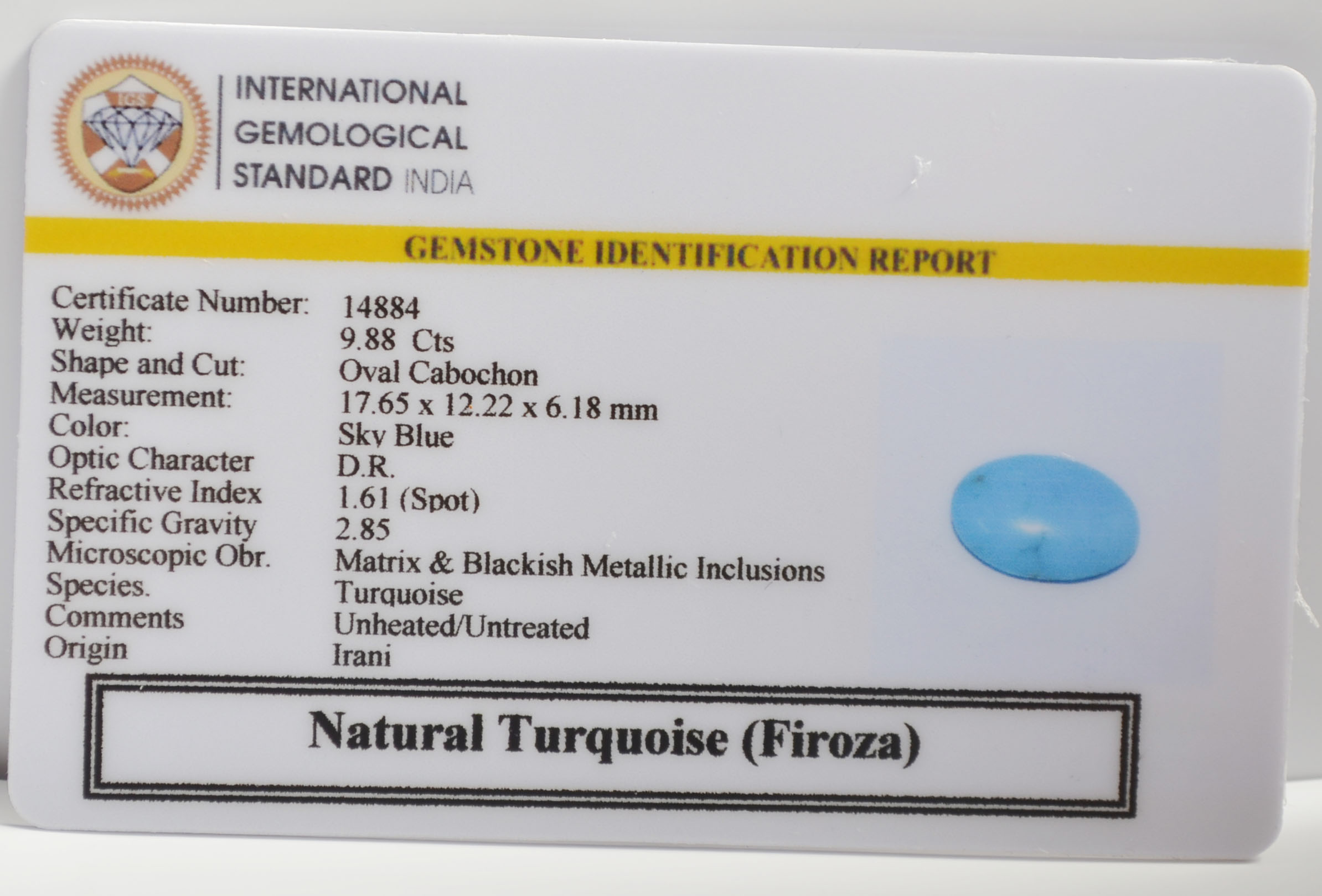 TUR3013K 2 TURQUOISE 9.88 Ct.