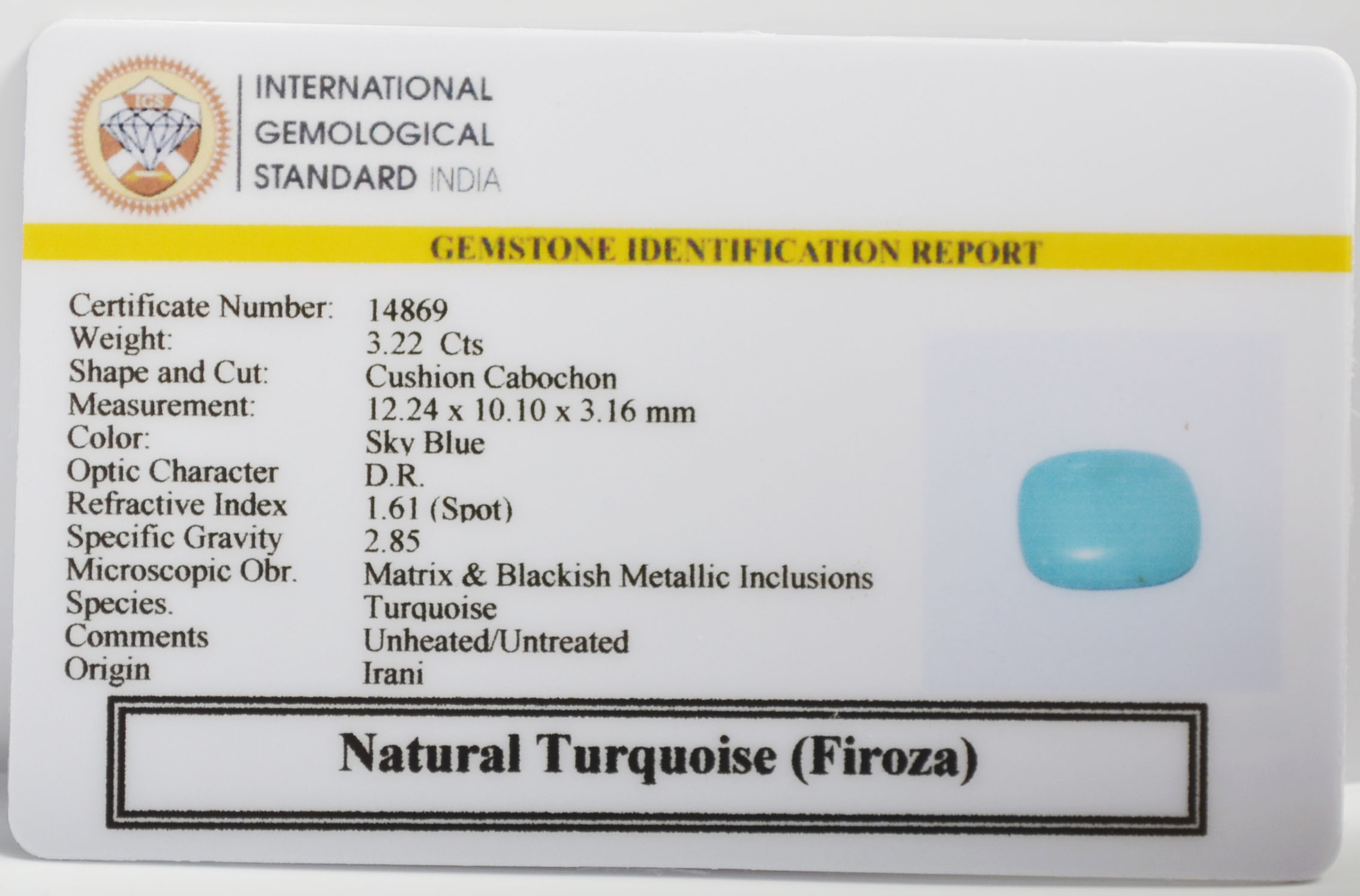 TUR3900G 2 TURQUOISE 3.22 Ct.