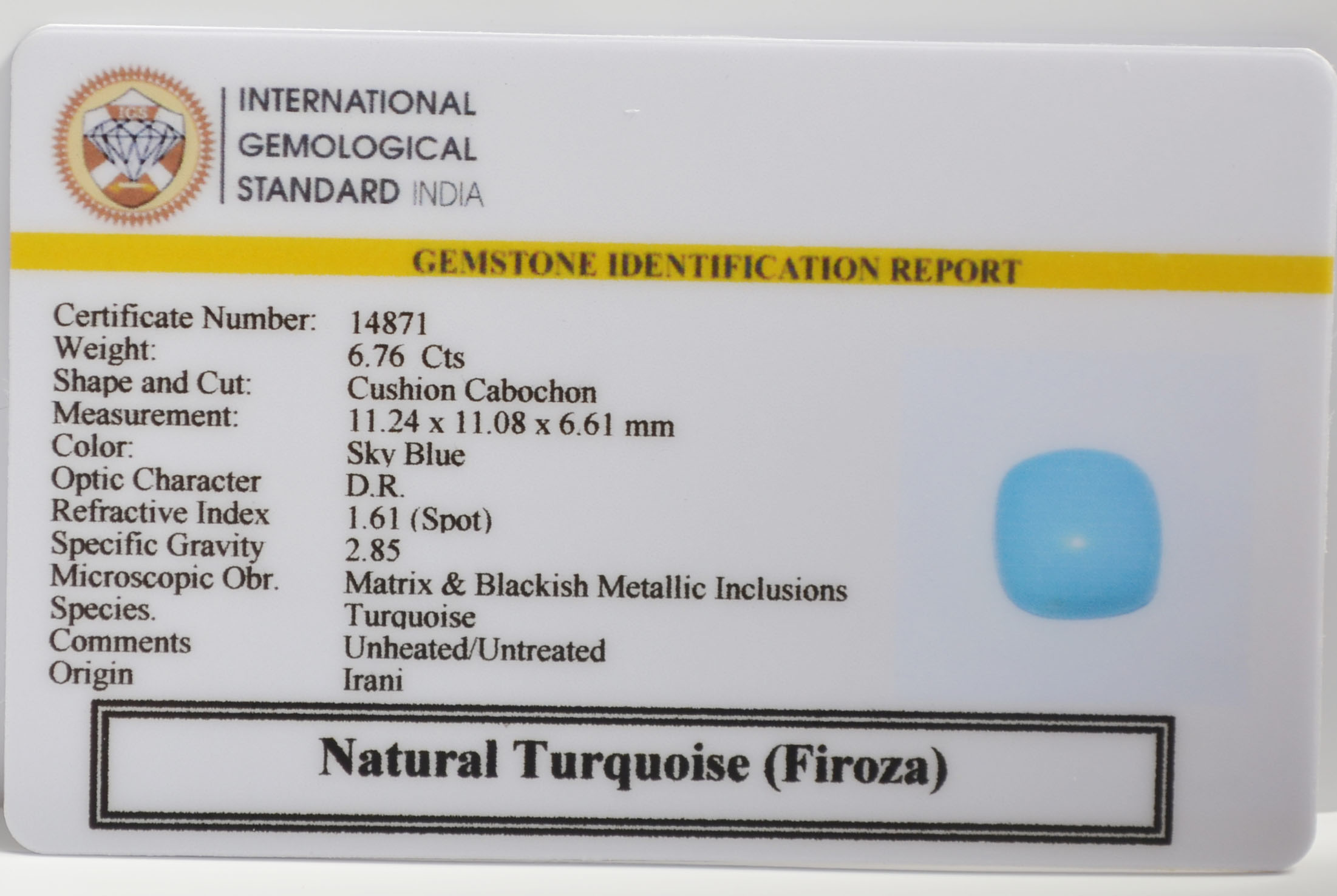 TUR3902G 2 TURQUOISE 6.76 Ct.