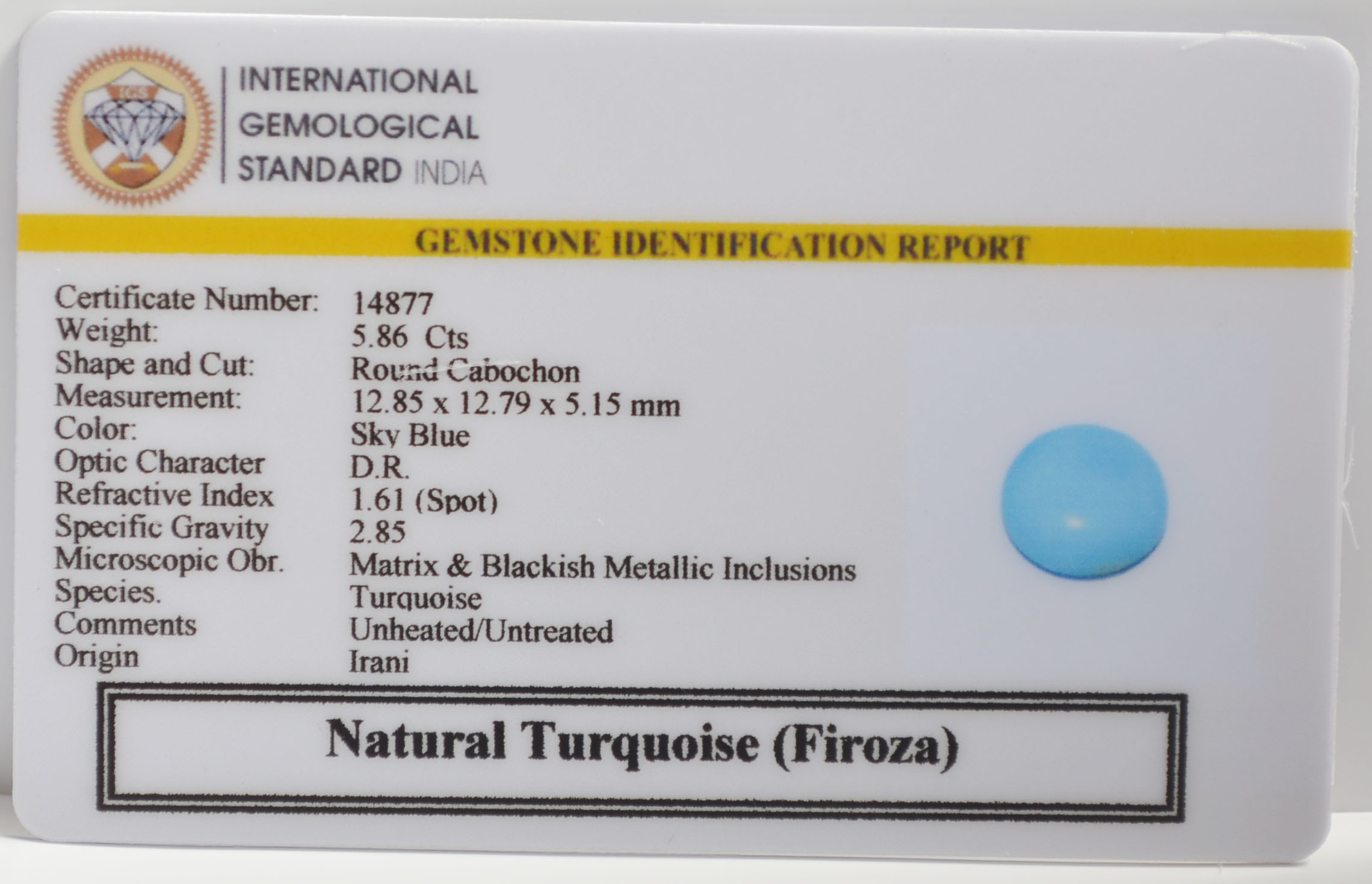 TUR3904G 2 TURQUOISE 5.86 Ct.
