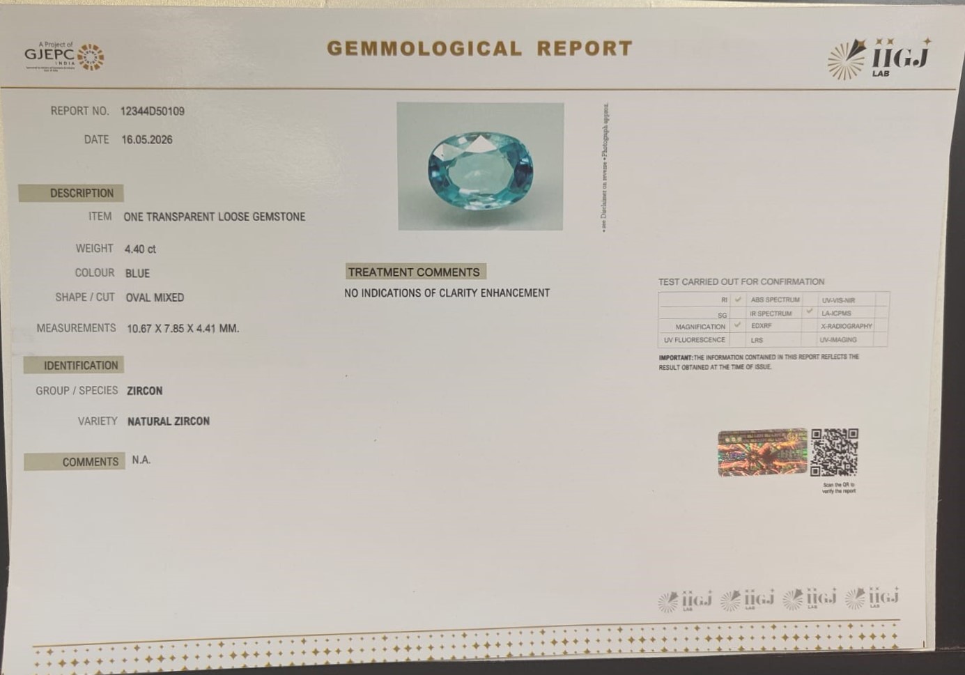 ZIRCON 4.4 Ct. 3 Zir681K 2 ZIRCON 4.4 Ct.
