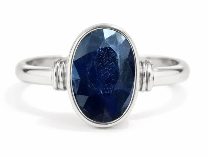 Blue Sapphire Ring Rs. 3890/- (Neelam 7+Ratti) Blue Sapphire Ring Rs. 3890/- (Neelam 7+Ratti)