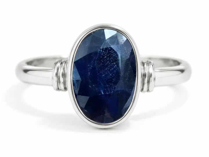 Blue Sapphire Ring Rs. 3490/- (Neelam 5+Ratti)