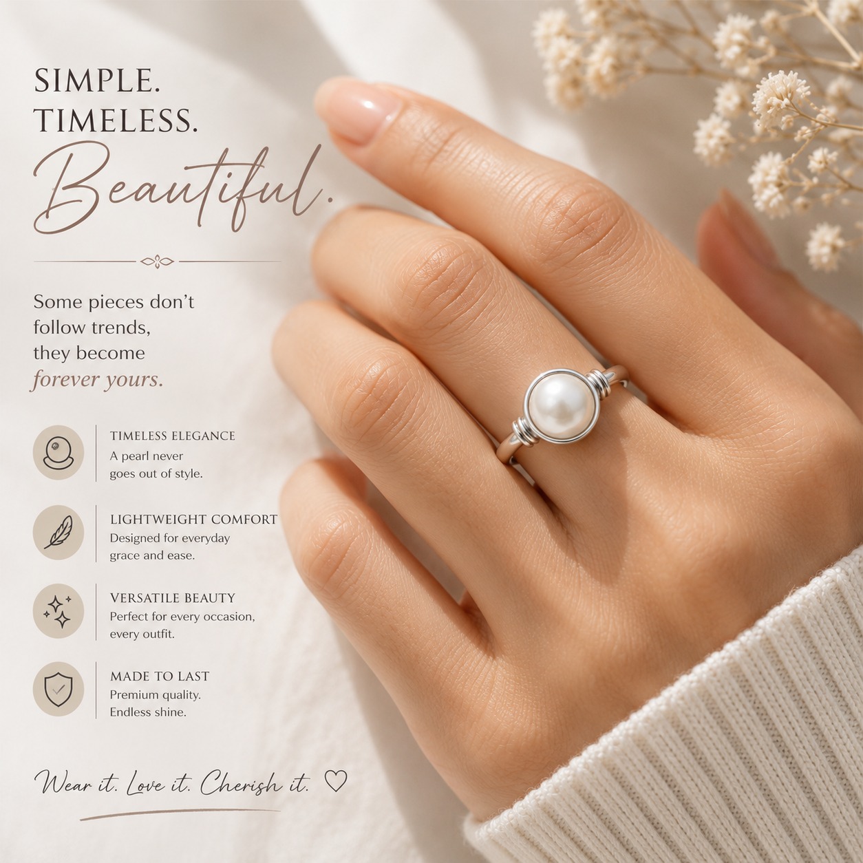 Pearl Ring Rs. 1490/- (Moti 5+Ratti) Pearl Ring Rs. 1490/- (Moti 5+Ratti)