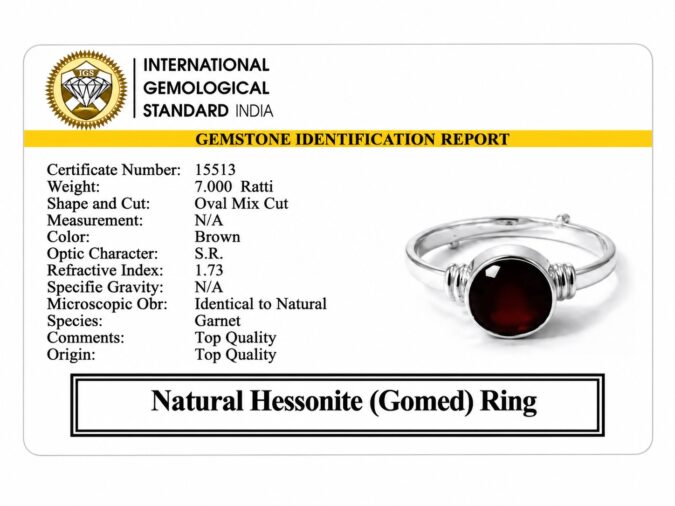 Hessonite Ring Rs. 3890/- (Gomed 7+Ratti) Hessonite Ring Rs. 3890/- (Gomed 7+Ratti)