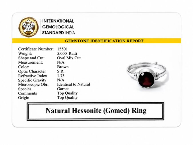 Hessonite Ring Rs. 3490/- (Gomed 5+Ratti) Hessonite Ring Rs. 3490/- (Gomed 5+Ratti)