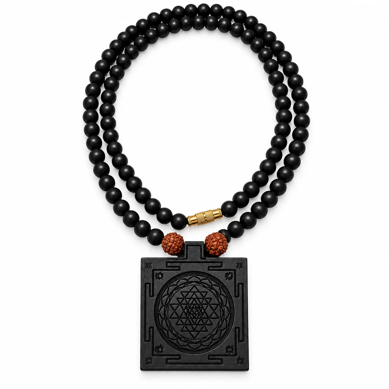 Karungali shreeyantra rudraksha mala 6mm