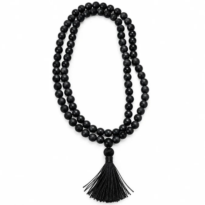 Karungali 10mm jaap mala diamond cut