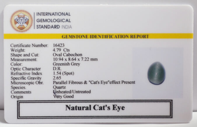 CATS EYE 4.79 Ct.