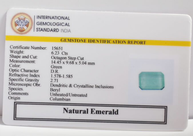EMERALD 6.23 Ct.